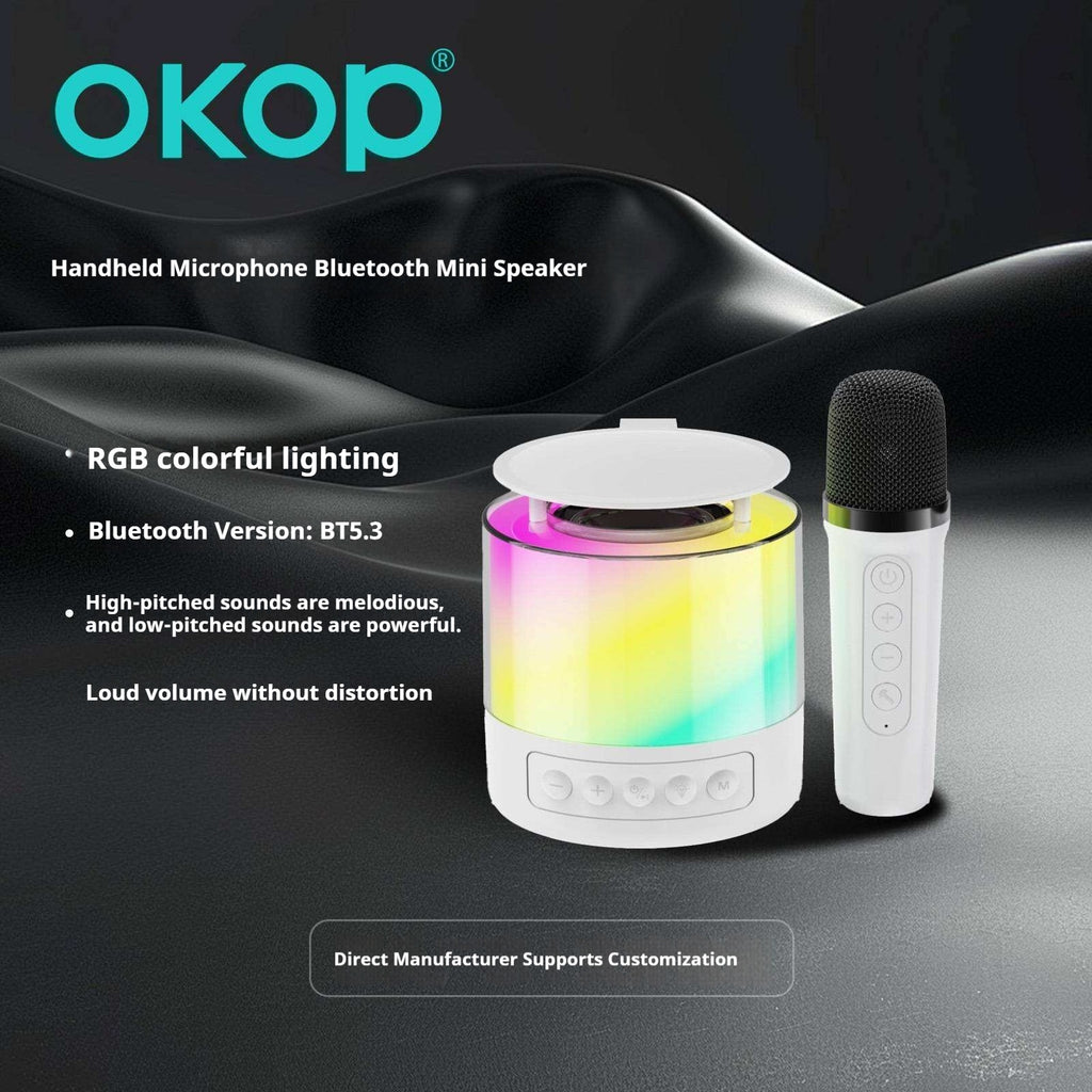 KP-K04 Microphone sans fil pour haut-parleur Bluetooth sans fil avec lumières