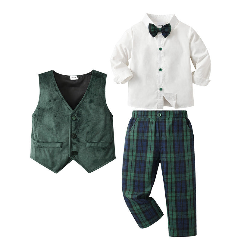 Bébé Garçons Costume trois pièces avec gilet et veste formelle