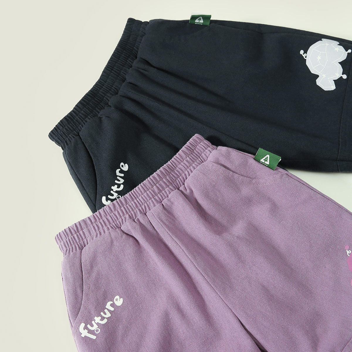 Pantalons pour enfants Jogger à jambes droites de couleur solide