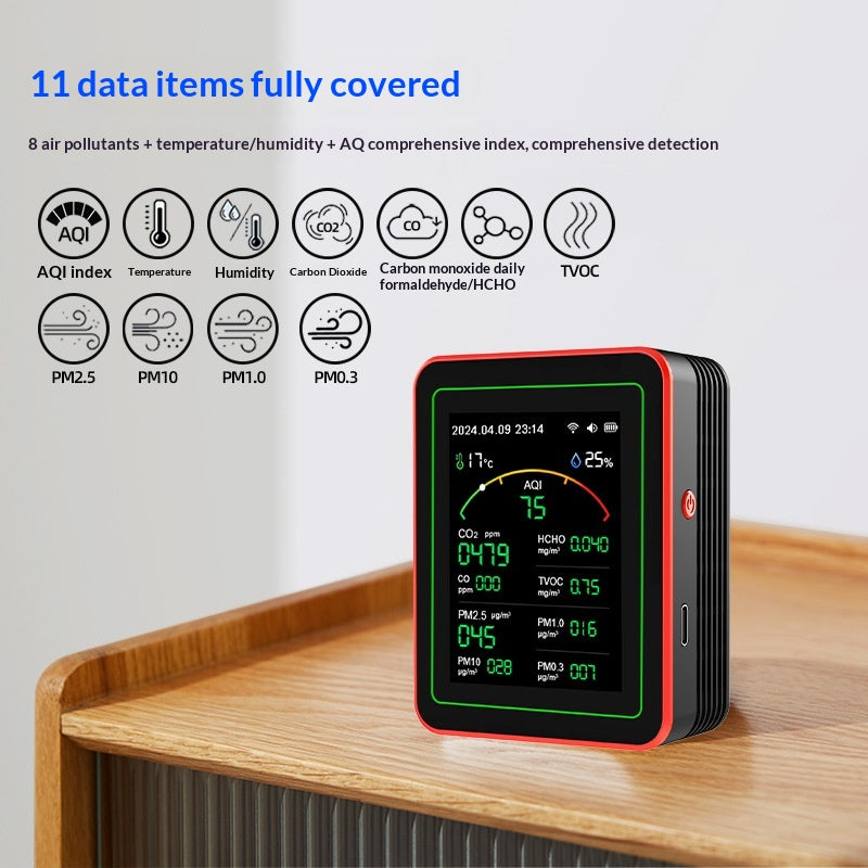 Portable air quality monitor that can detect carbon dioxide