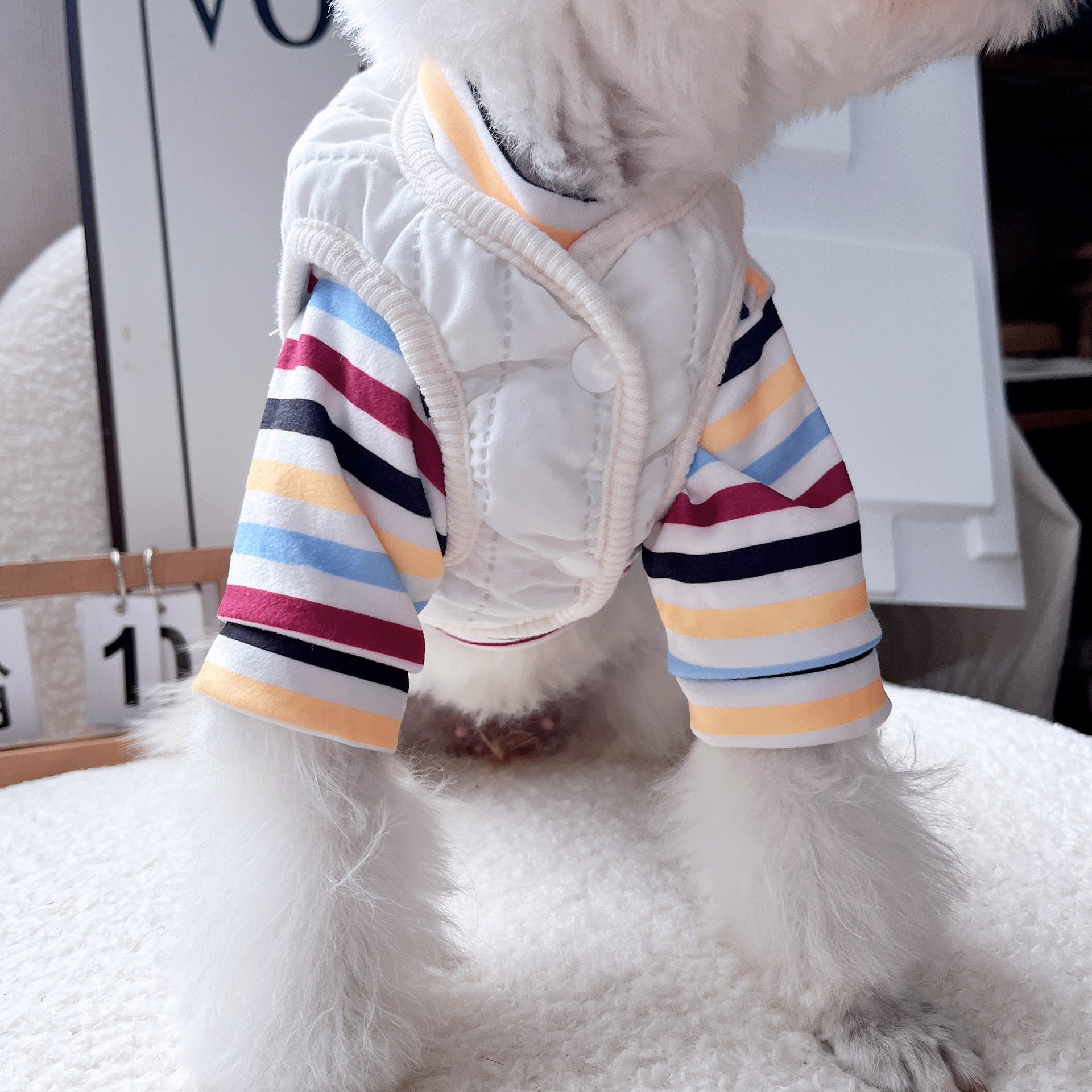 AutumnWinter Warm Dog Vest Deux-Piece Set