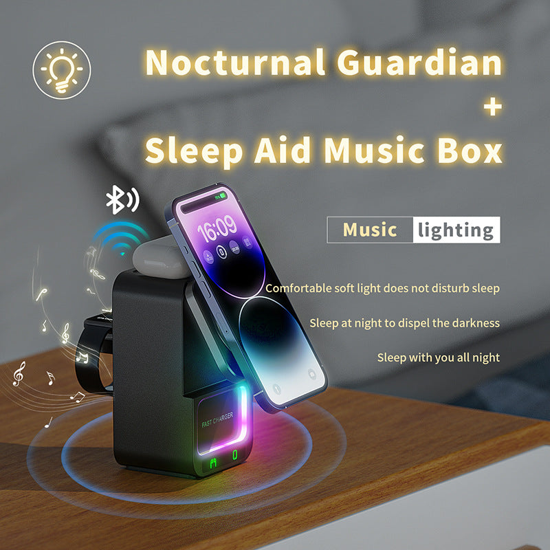 Haut-parleur Bluetooth 5-en-1 Chargeur sans fil