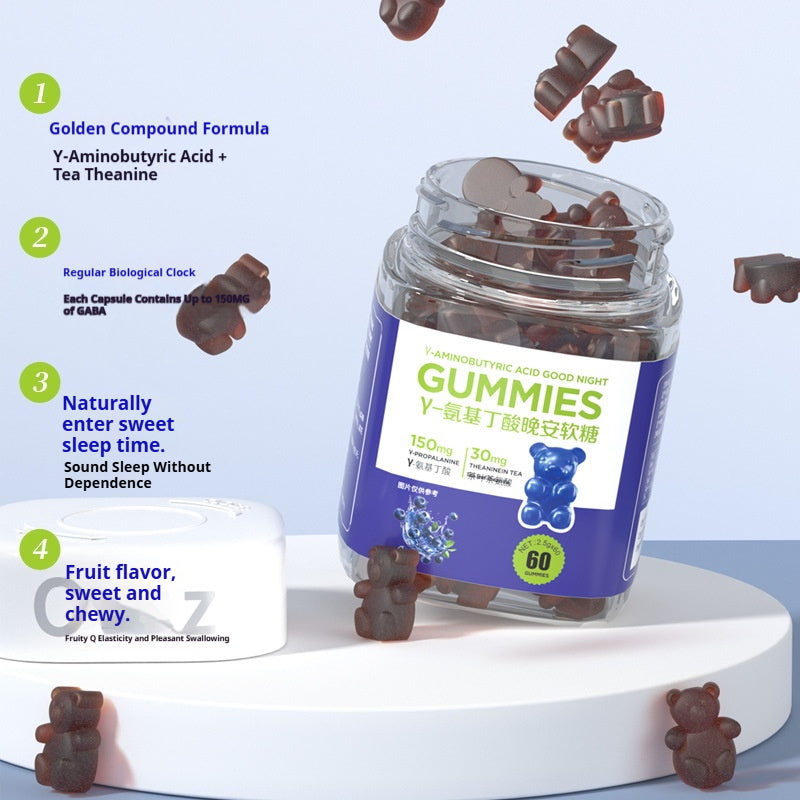 Gummies bleues avec GABA Et la mélatonine