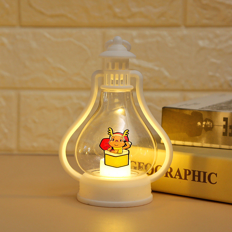 Décorations de Noël Lumières LED Boutique Fenêtre Ornements Lampe Portable pour Enfants Pendentif Cr