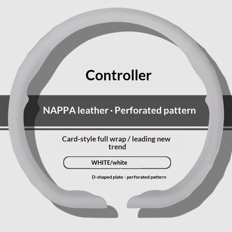 Non-slip perforated steering wheel cover