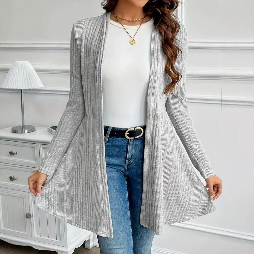 Cardigan brossé pour porter des vêtements de dessus