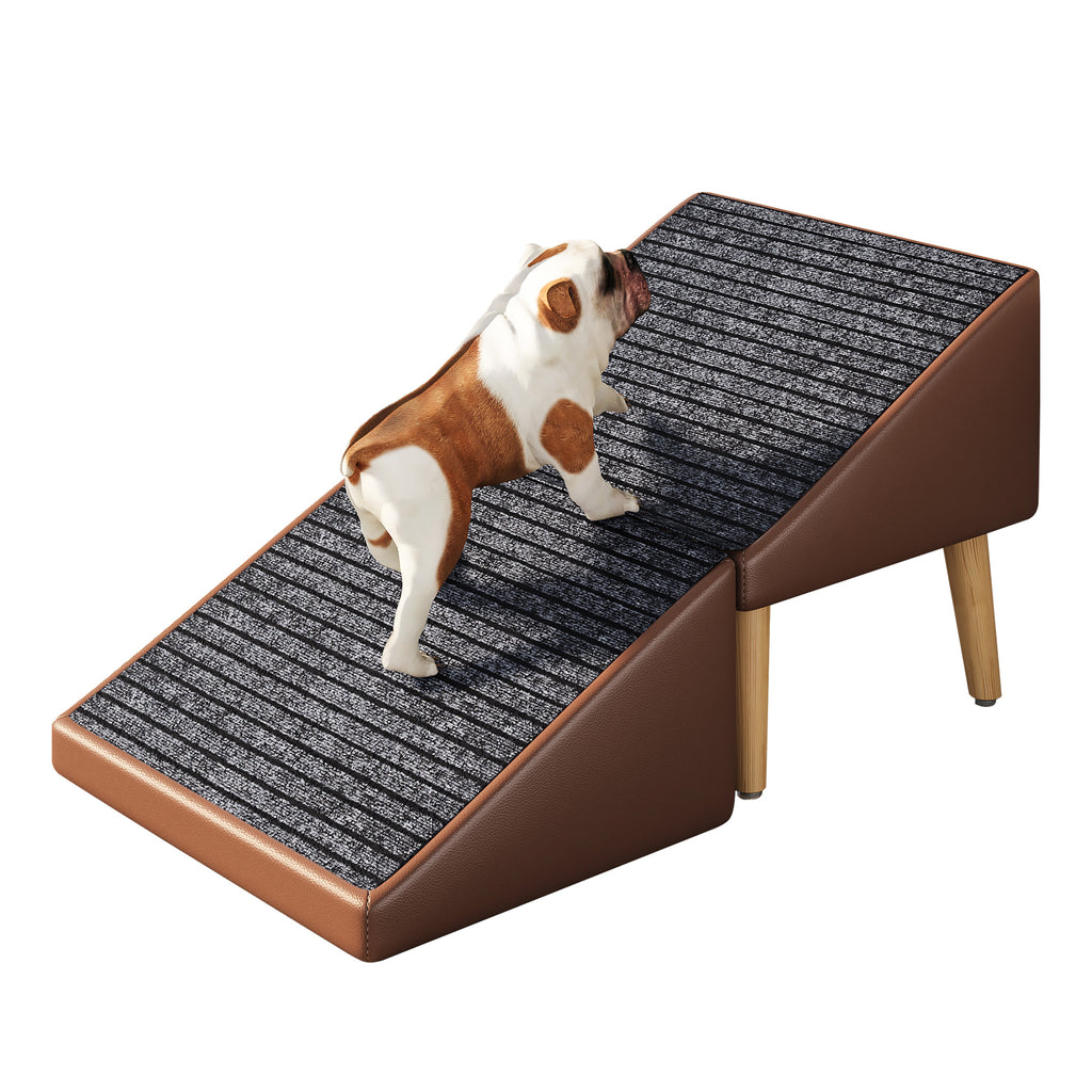 3-en-1 Dog Ramp 18.89"×17.91"×20.08" avec stockage – Étables pour chiens âgés et blessés &