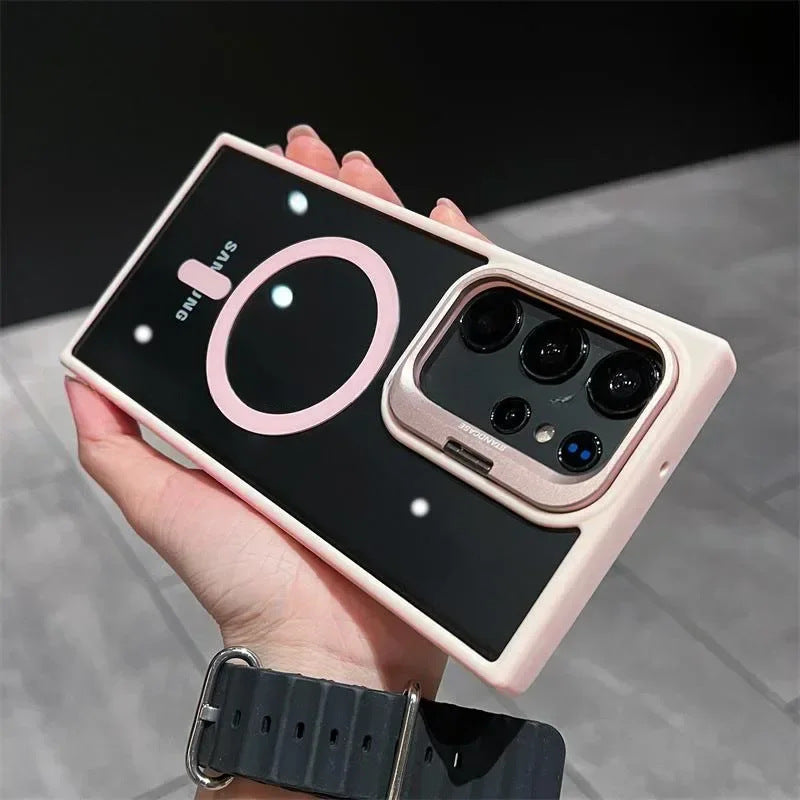 Coque téléphonique Magnetic Lens Frame Metal Bracket