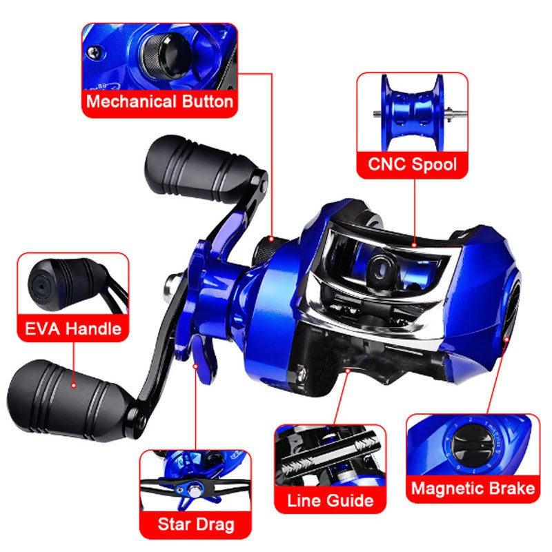 Metal Droplet Vertical Axis Fishing Reel