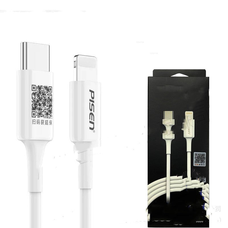 Câble de chargeur rapide blanc Ligne unique