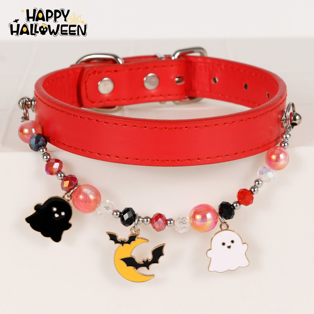 Collier de chat Niche Accessoire Collier d'Halloween avec embellissements perlés