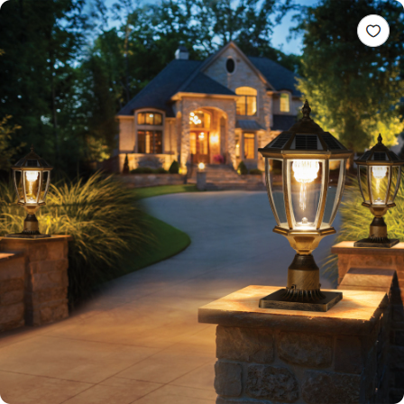 20 Lanterne d'extérieur alimentée solaire dorée