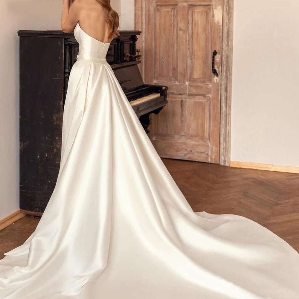 Satin gaine Sexy Backless High Waist Slimming Trailing Détachement bidirectionnel