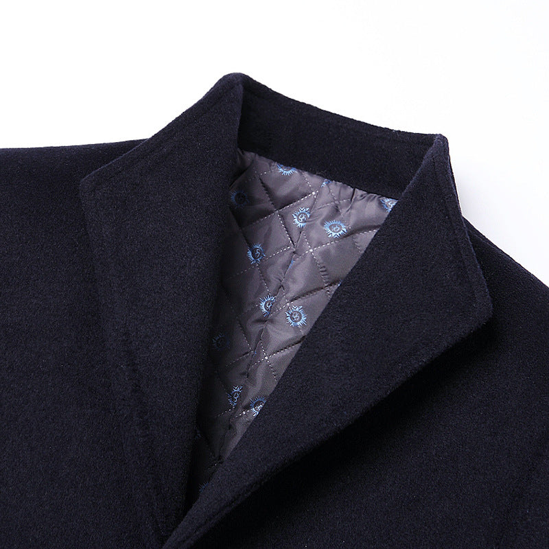Manteau pour hommes d'âge moyen Collar Woolen