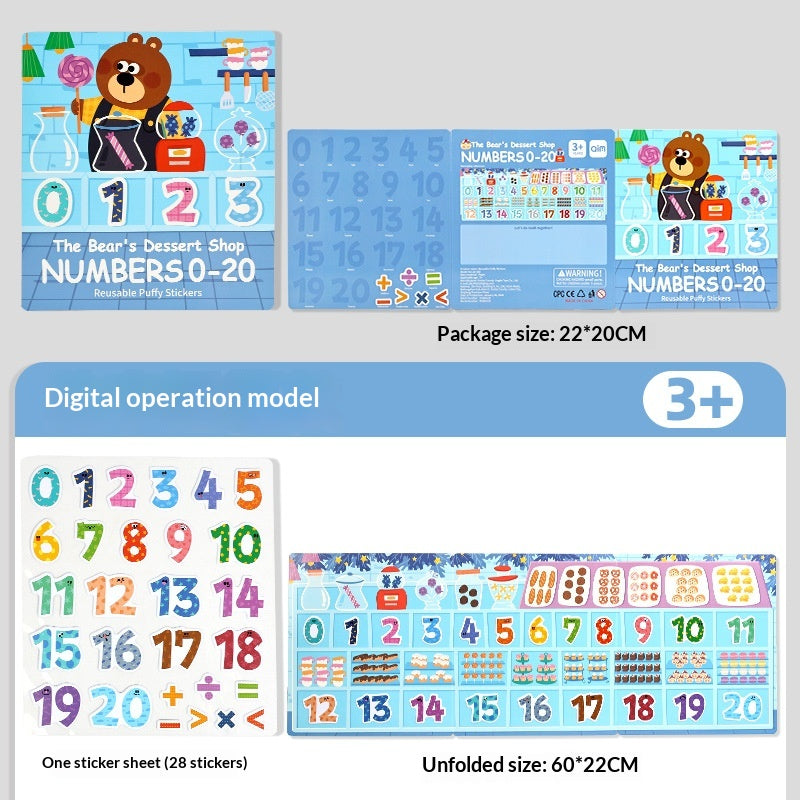 Stickers Bubble Jouet d'apprentissage précoce pour la maternelle
