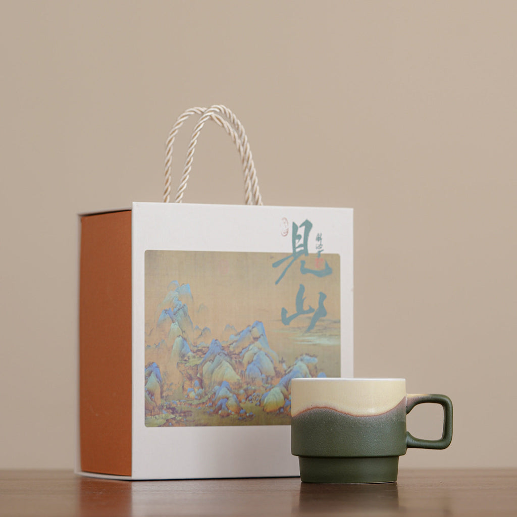 Set de boîte-cadeau de tasse à café en céramique