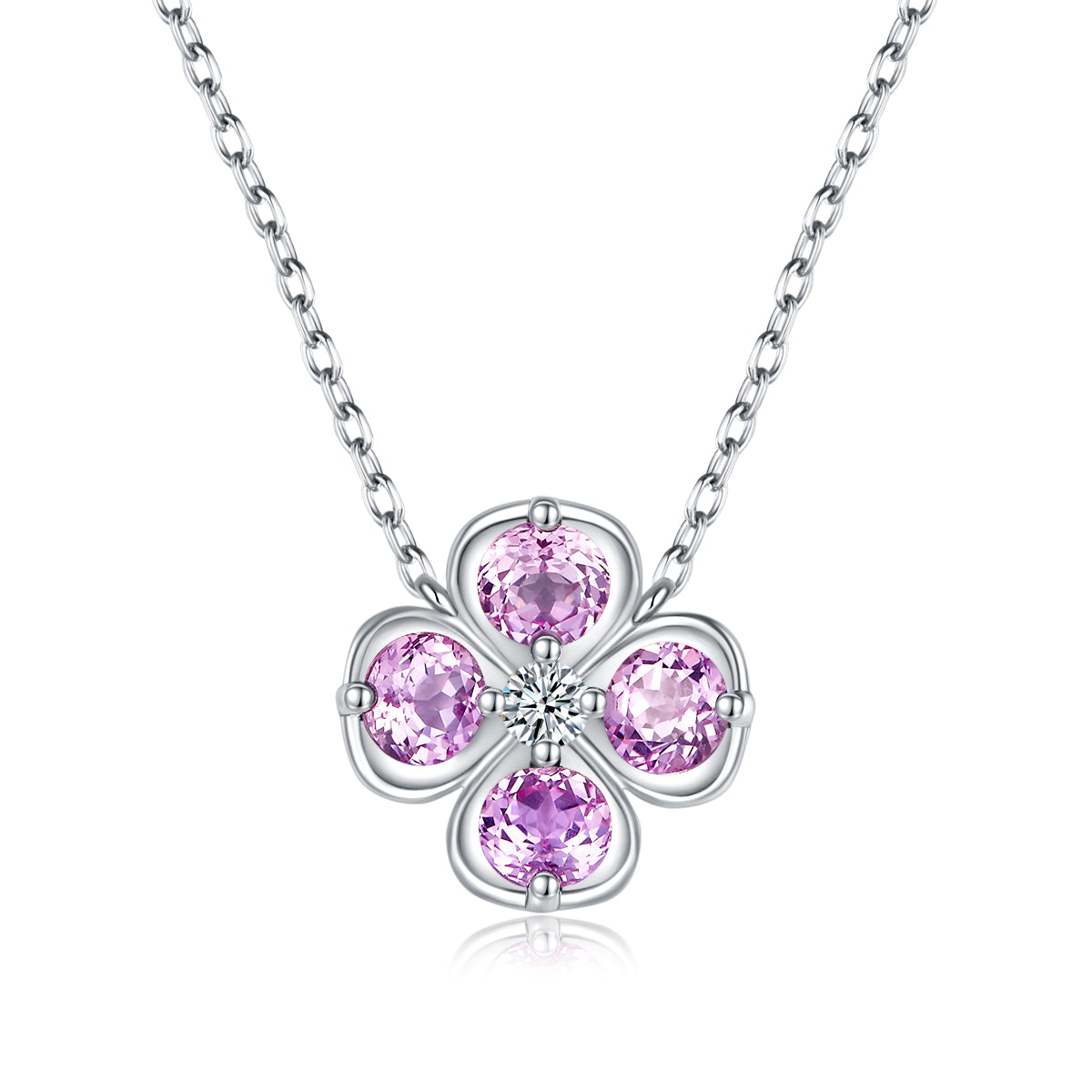 S925 Collier de trèfle en argent sterling