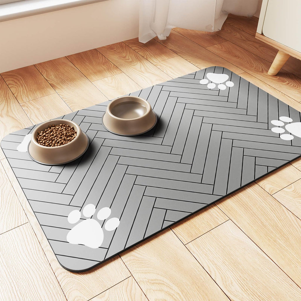 Nourriture pour animaux de compagnie Mat-Absorbent Pet Placemat pour la nourriture et le bol d'eau