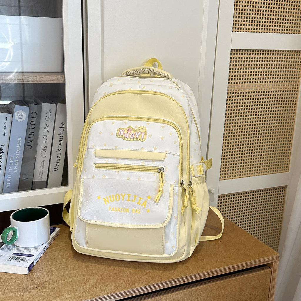 Bloc de couleur High Apparence Multi Compartiment Sac à dos léger