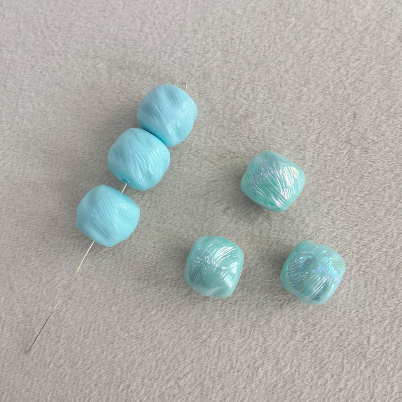 Perles d'espacement à barres acryliques texturées en ligne fine