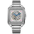 Automatic square diamond design watch