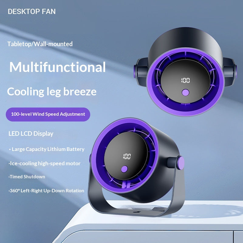 Charge de bureau ménager Smart Digital-display Mini ventilateur