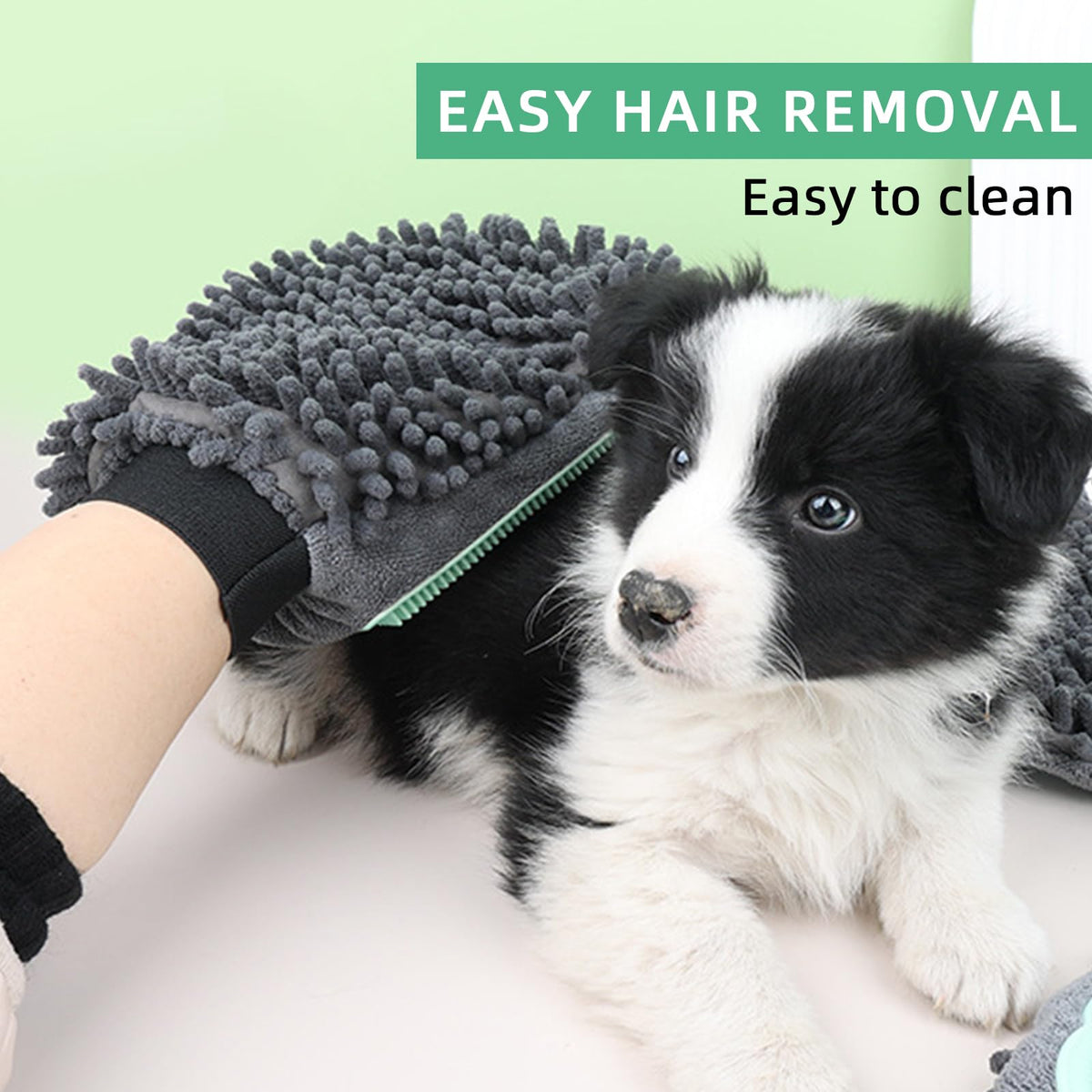 Gant de lavage des chiens pour chiens pour chiens et chats Gant de brosse de massage pour chiens