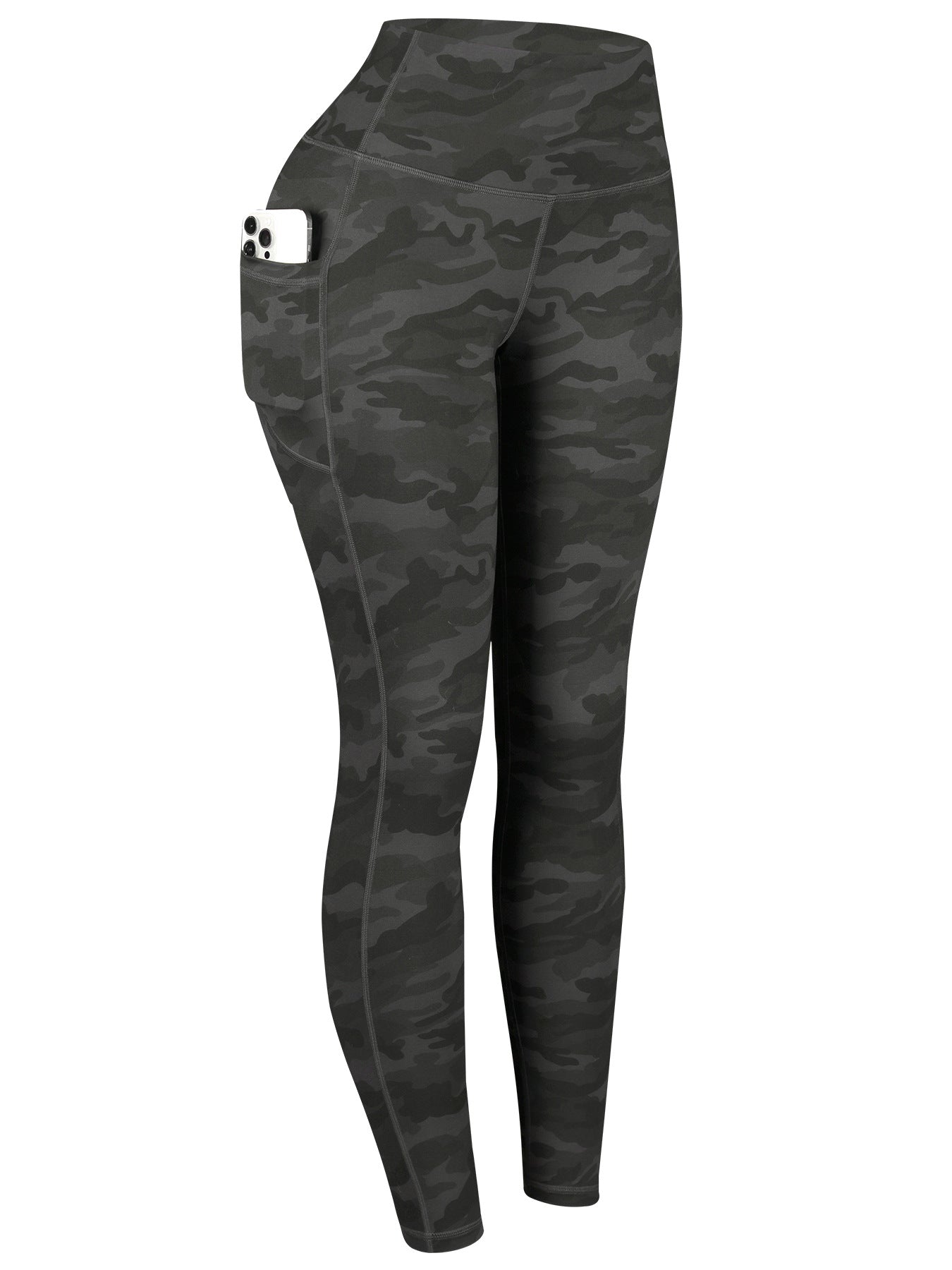 Pantalon de course et pantalons de yoga en side-pocket de couleur solide