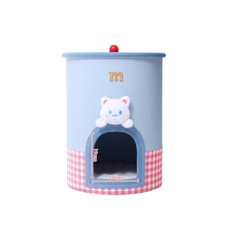 Tree Space-Saving All-in-One Cat Bed and Scratching Post