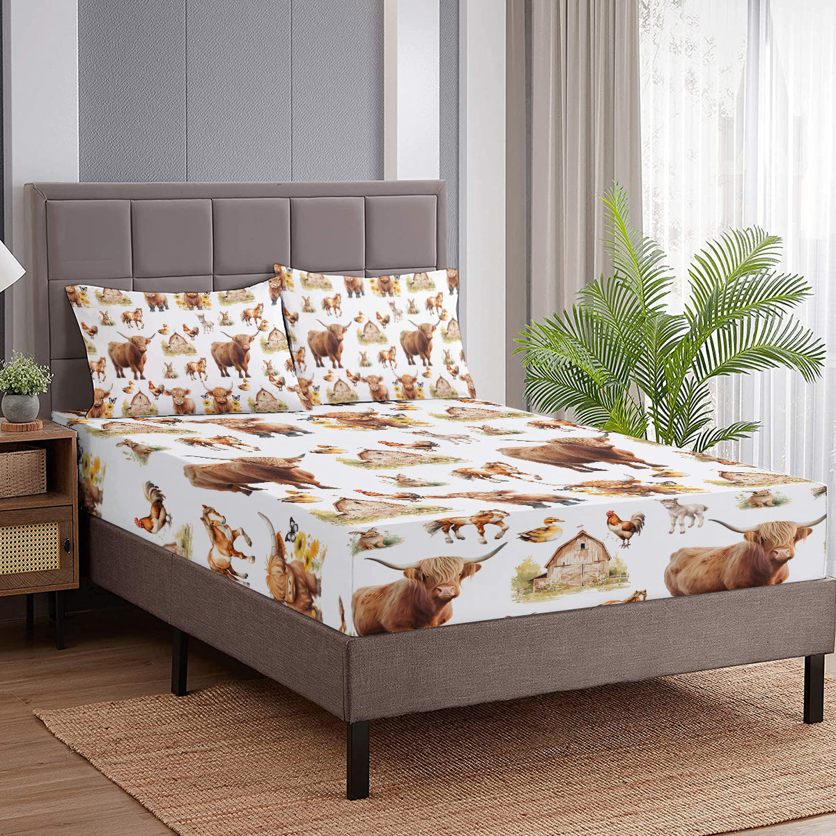 3pcs Little Cow and Duck Pet Thème enfants de style amusant Minimalist Comfort Series Shee
