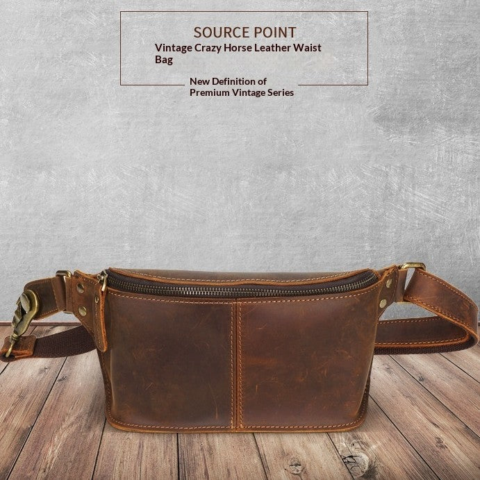 Vieux sac en cuir fait main