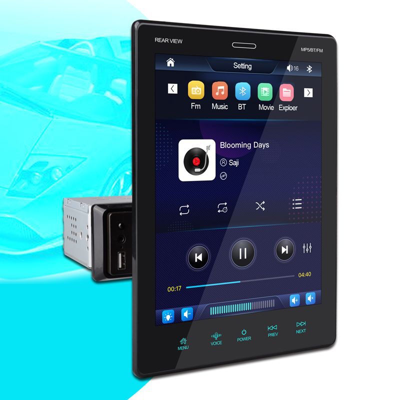 9.5 inch Vertical Screen Car MP4 Motorcycle MP5 Player