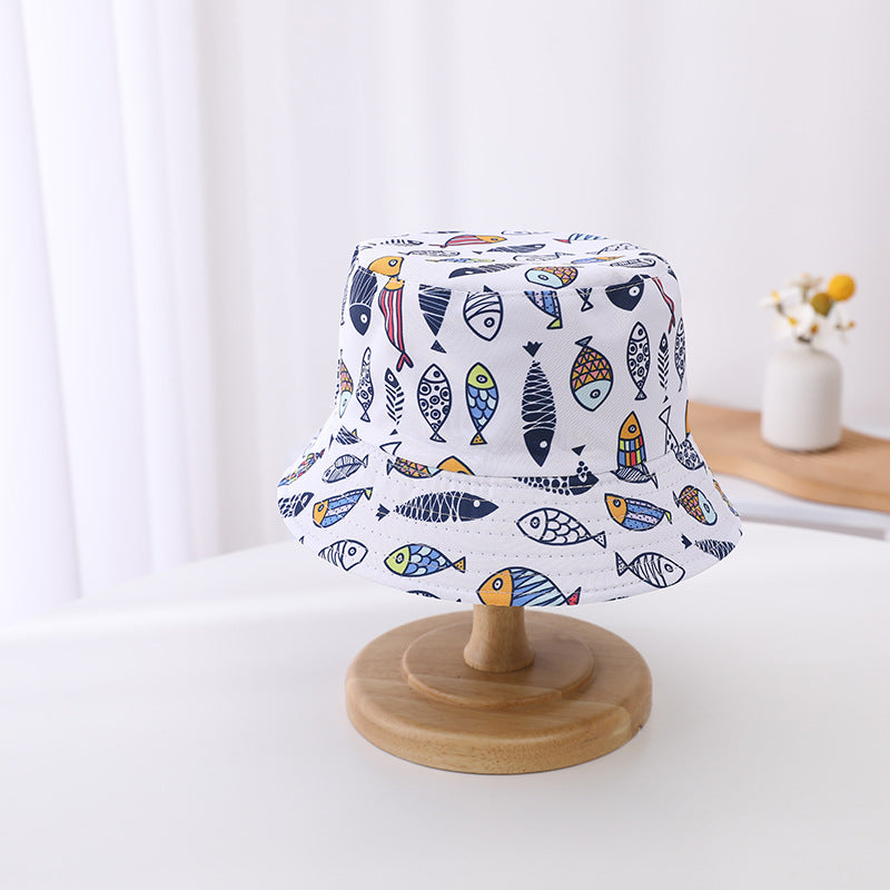 Chapeau de seau de soleil à double bord pour enfants