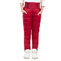 Pantalons de coton chaud à taille élevée pour enfants