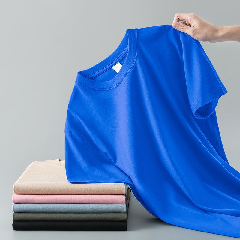 T-shirt en coton pur à demi manches pour hommes