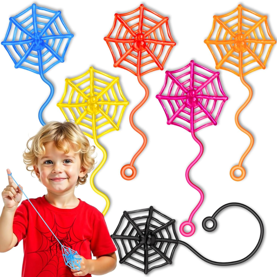 Jouets Web d'araignée collante de 30 pcs pour enfants - Favoris de fête d'Halloween en vrac