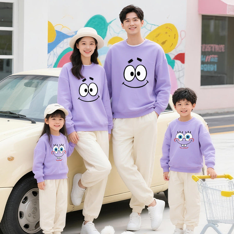 Sweatsuits d'allumettes parents-enfants AutomneHiver Styles pour les familles de trois ou quatre occasionnels