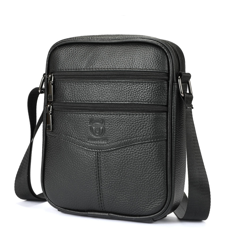 Sac croisé à épaule unique en cuir à grains supérieurs avec une sensation premium