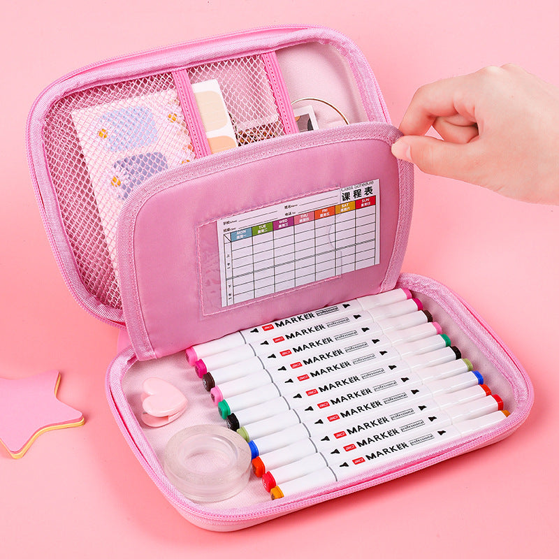 Cute Square Grande Capacité Cartoon Anime Hand Compte Boîte de papeterie