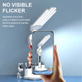 Lampe de lecture de bureau LED 4 têtes avec horloge d'éventail réglable lampe tactile rechargeable