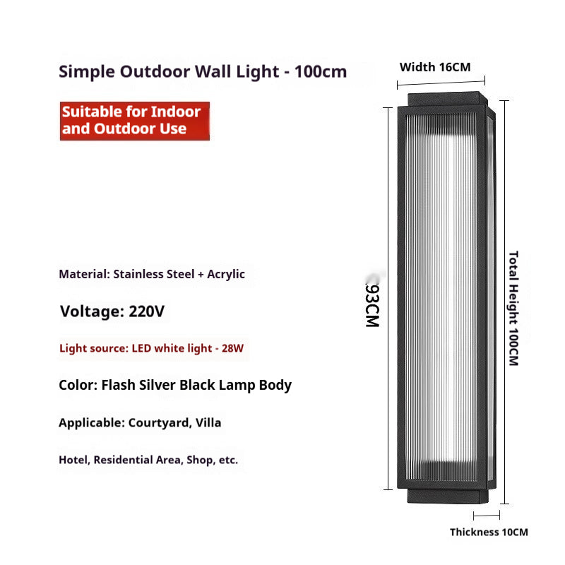 Lampe murale extérieure étanche en acier inoxydable