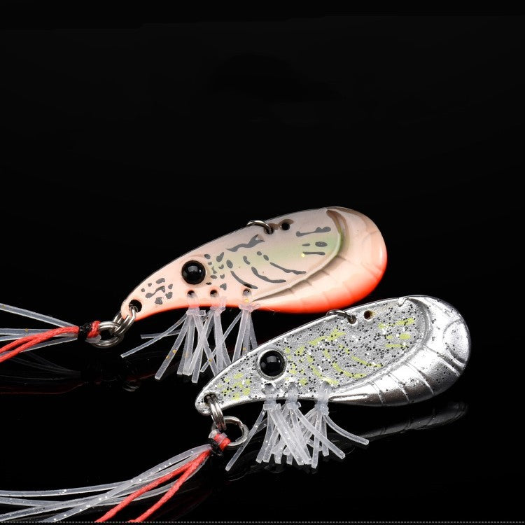 7g14g Real Shrimp Type Metal Spoon Lure