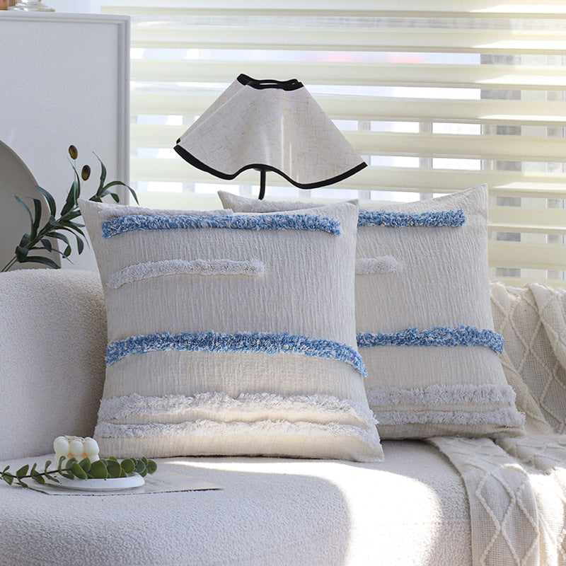 Chambre à coucher bleue Tufted Coussin Coussin Coussin Insert non inclus