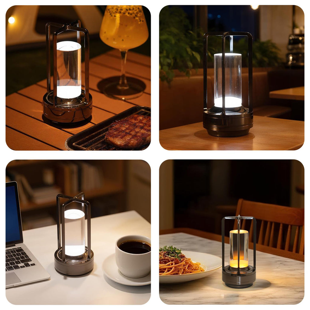 Lampe de table à commande tactile portable 2pcs avec batterie de 5000mAh