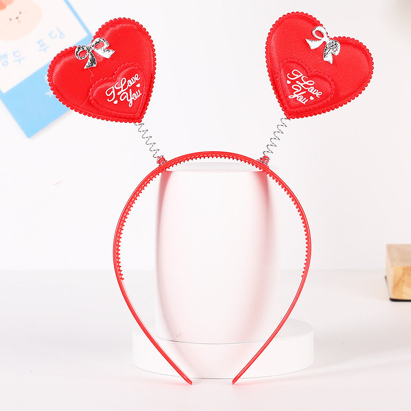 Accessoires de bandeau Cœur Rouge Trois dimensions