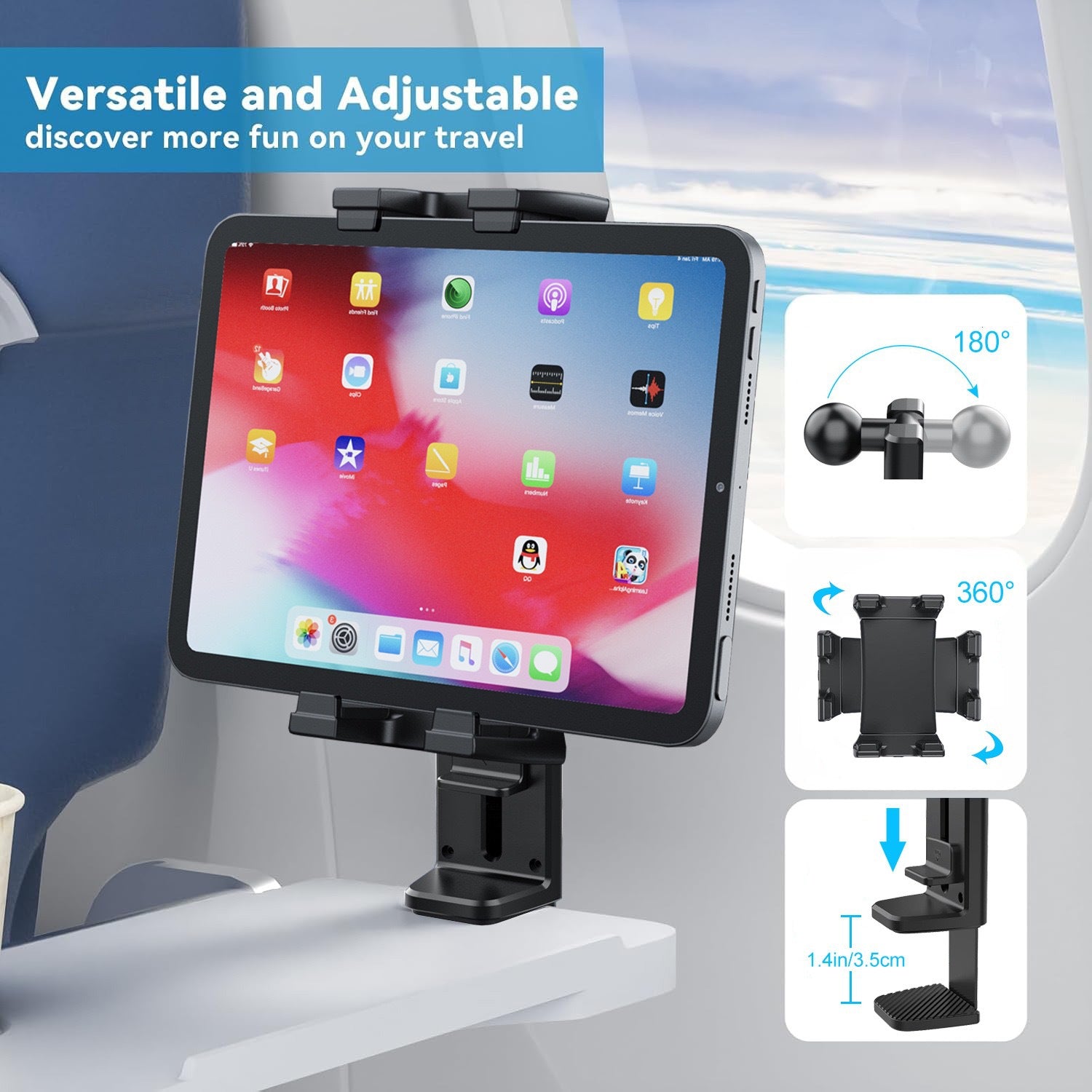 Porte-téléphone et tablette multifonctions rotatifs