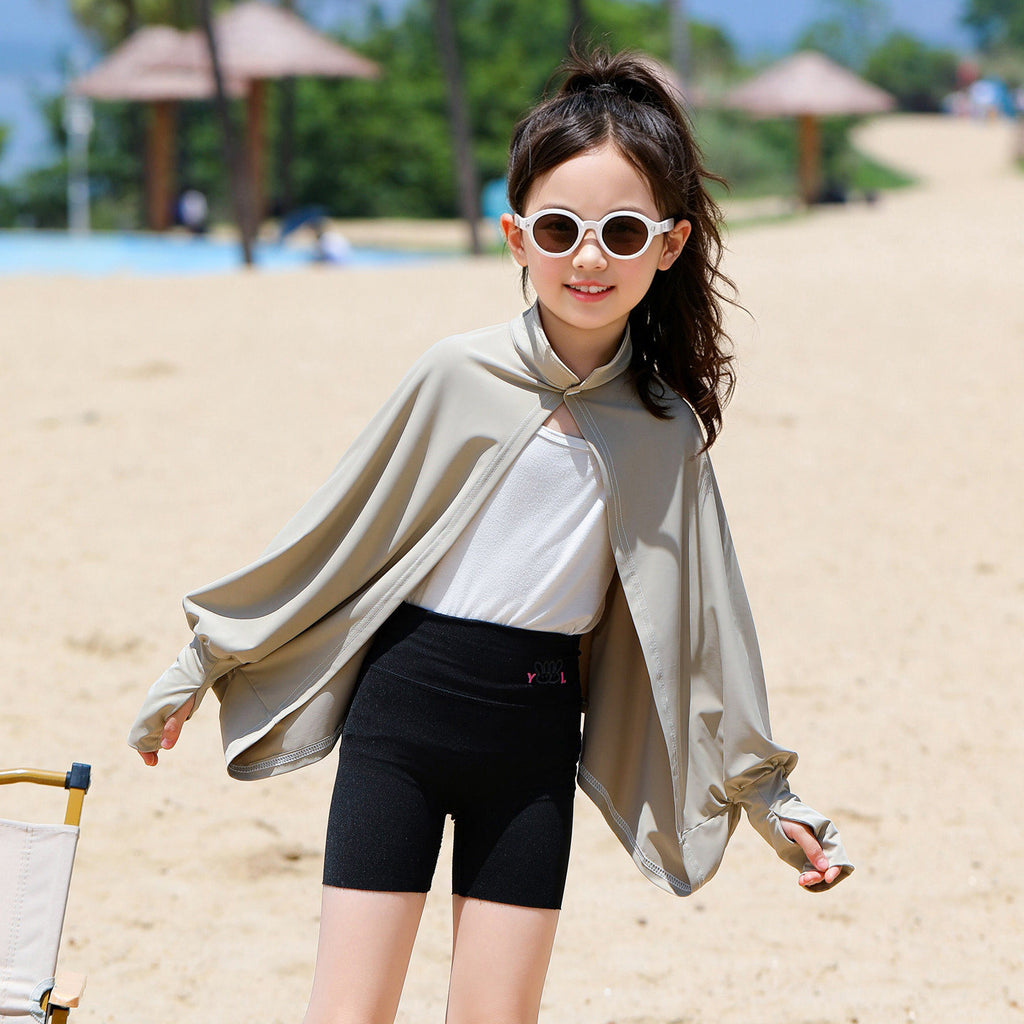 Chemise Respirante Sun-Protection pour enfants Châle et Cape de protection solaire extérieure