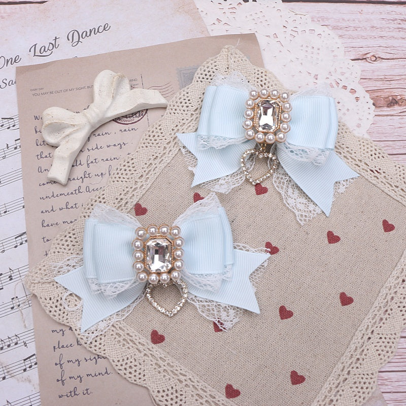 Sweet Mignon Massure Headdress Lace Bow Strass