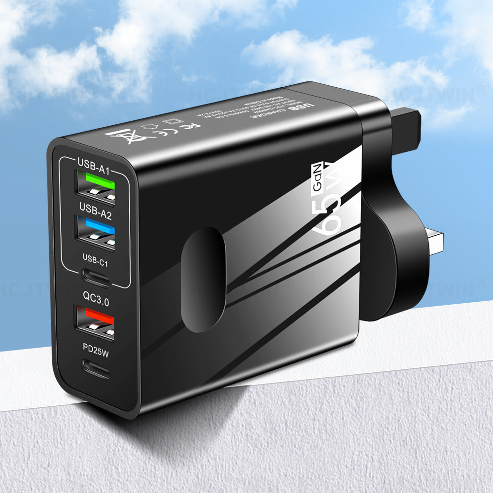 Chargement rapide Chargeur de téléphone mobile Type-c PD Trois USB Multi-port prise de voyage