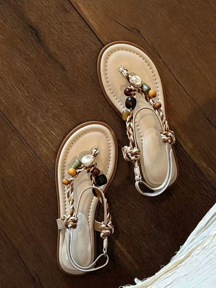 Sandales de String de vacances Boho pour femmes